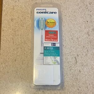 Philips Sonicare E-Series Brush Heads - Green & White 2 Pack NEW Factory Sealed